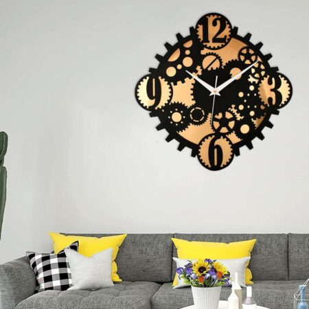 Wooden Silent Non-Ticking Wall Clock for Home Stylish Latest Designer Wall Clock for Home Living Room Bedroom Office Hall