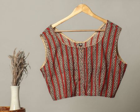 Handmade Block Print Cotton for Women ? Ethnic Floral Printed Top with Long Sleeves