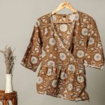 Handmade Block Print Cotton for Women ? Ethnic Floral Printed Top with Long Sleeves